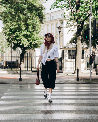 White Asymmetrical Shirt