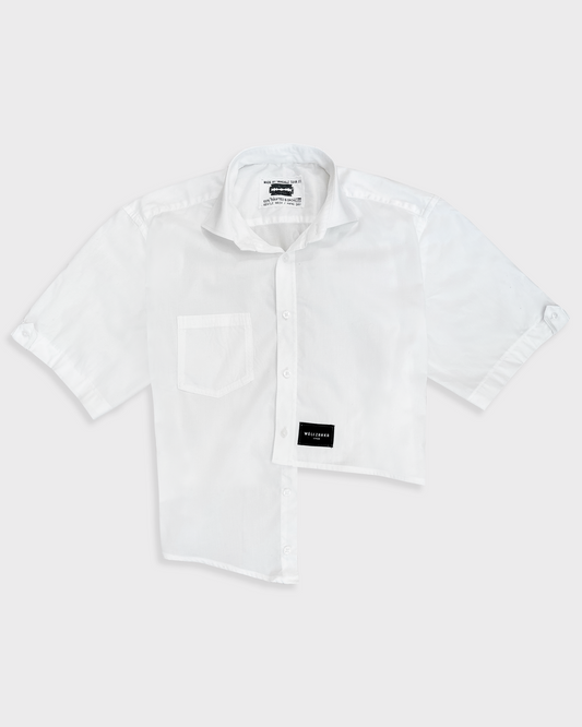 White Asymmetrical Shirt