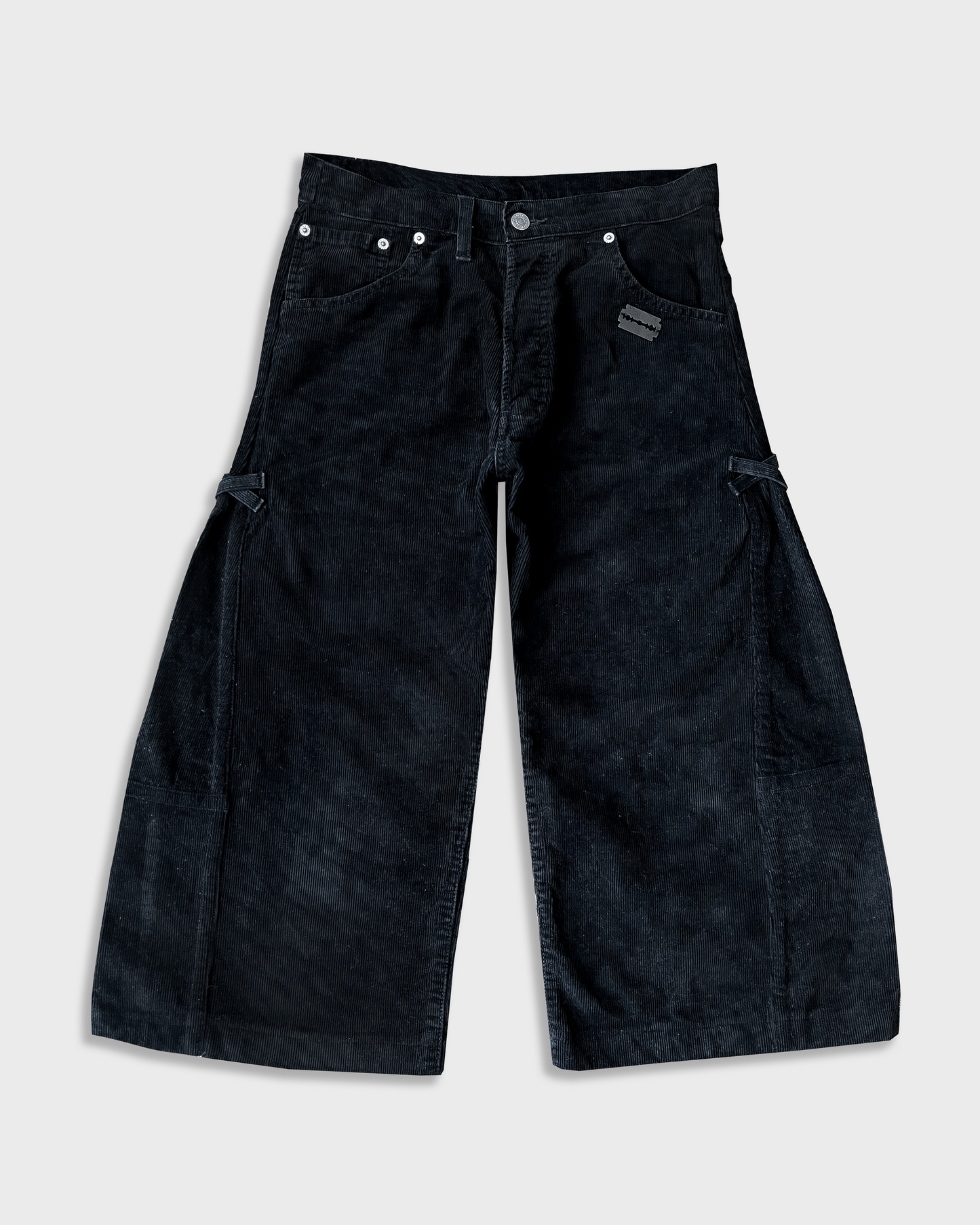 Blck Corduroy Jorts